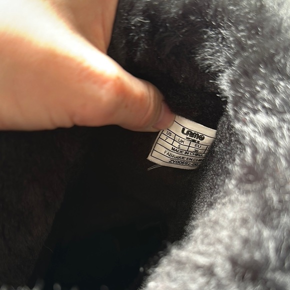 Lamo Cow Suede Boots Women's Black Fur-Lined Boots - Picture 13 of 14